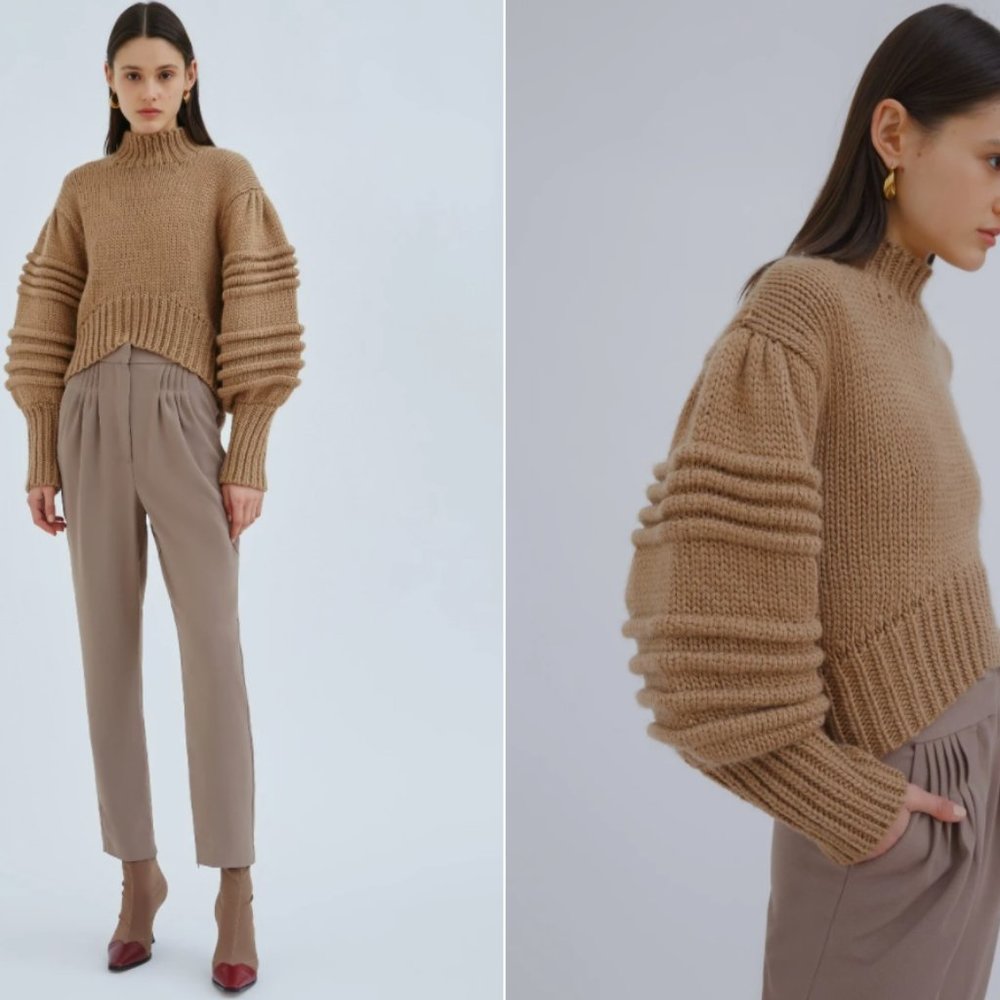 NWT C/MEO COLLECTIVE  ARTICLE KNIT JUMPER STONE M6